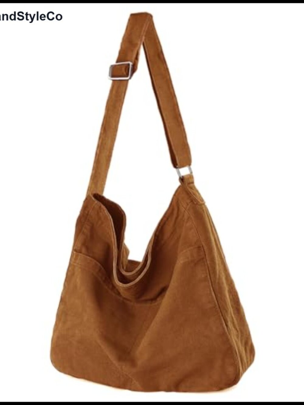 Large Canvas Crossbody Hobo Bag Adjustable Strap 14.2" Laptop